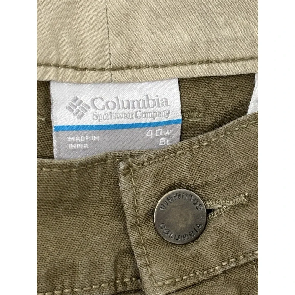 Columbia Mens 40 Khaki Brown Hiking‎ Shorts Stretch Outdoor Fishing Trail 0665